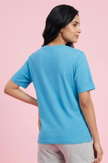 Zivame Peanuts Knit Cotton Loungewear Top - Bachelor Button — image 3